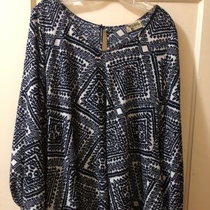 Geometric Navy Print Show Me Your MuMu